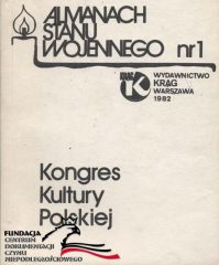 Książka zawierająca tekst wystąpienia Andrzeja Wajdy podczas Kongresu Kultury Polskiej (Krąg 1982, publikacja bezdebitowa).