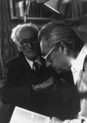Andrzej Wajda i Józef Czapski, Maisons-Laffitte 1983.