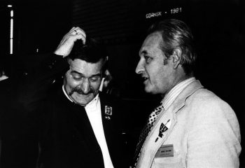 Lech Wałęsa i Andrzej Wajda.